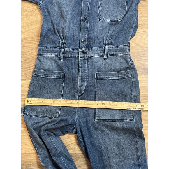 FRAME Long-Sleeve Denim Jumpsuit Size Small New - Picture 9 of 10